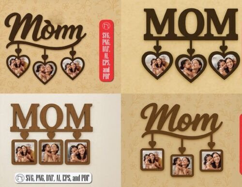 paquete-de-marcos-de-fotos-colgantes-con-forma-de-corazon-para-mama-creativo-digital Paquete De Marcos De Fotos Colgantes Con Forma De Corazon Para Mama Creativo Digital